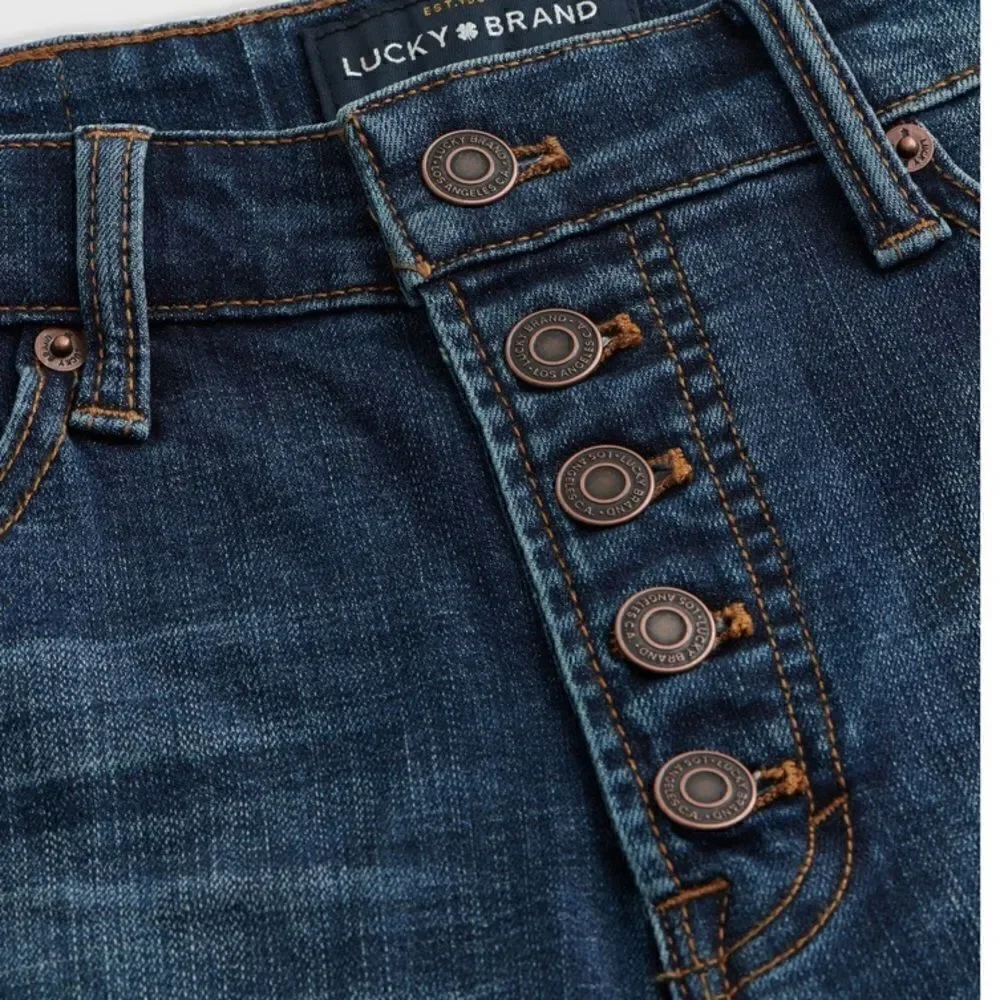 Lucky Brand High Rise Bridgette Button Up Skinny Jeans 00/24 - Picture 5 of 6